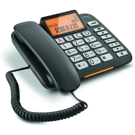 Gigaset DL 580 Teléfono analógico Negro con teclas grandes